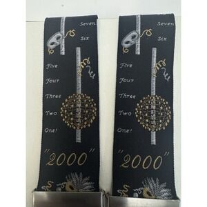 NIB Trafalgar‎ Braces Suspenders Y2K 2000 Countdown Ball Drop Masquerade READ